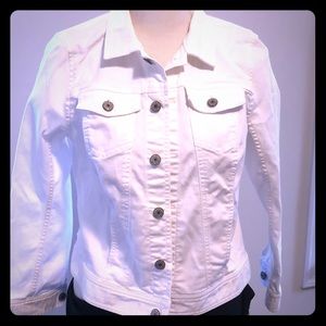 Like New Talbots Petites white denim jacket